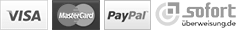 Payment Methods for Hot-Selection Onlineshop: Visa, Mastercard, Paypal, Sofortüberweisung